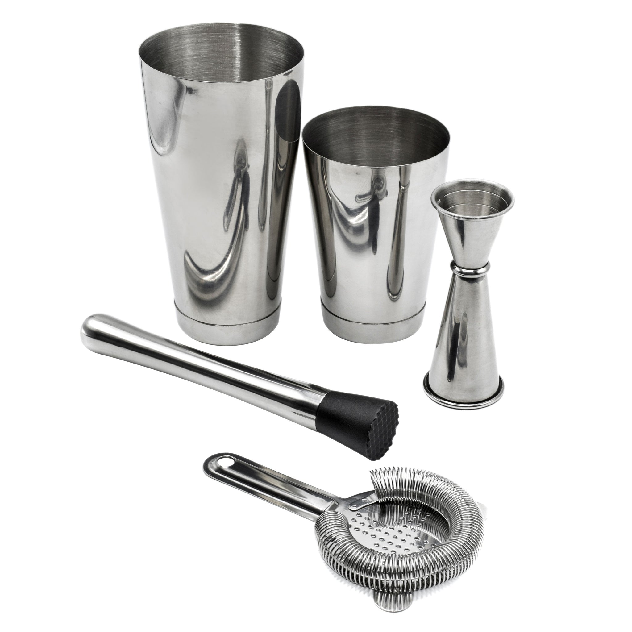 Stainless Steel Boston Shaker Set, Cocktail shaker kit, Shaker cup,  measuring cup, Ice hammer, bottle opener, Seahorse knife